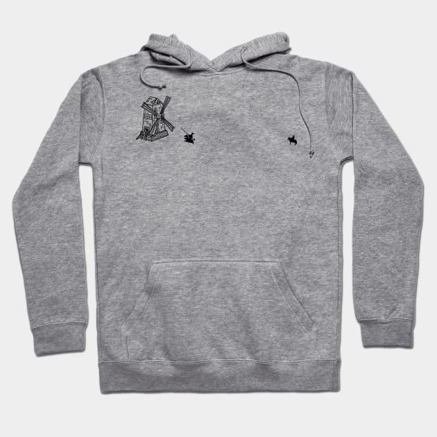 Don Quixote Chasing Windmills Hoodie by Taversia